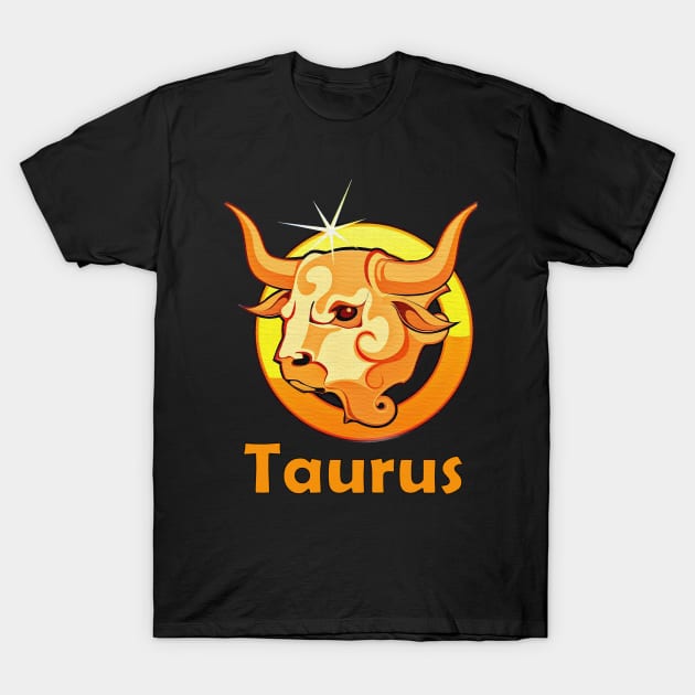 Taurus zodiac sign T-Shirt by tonkashirts